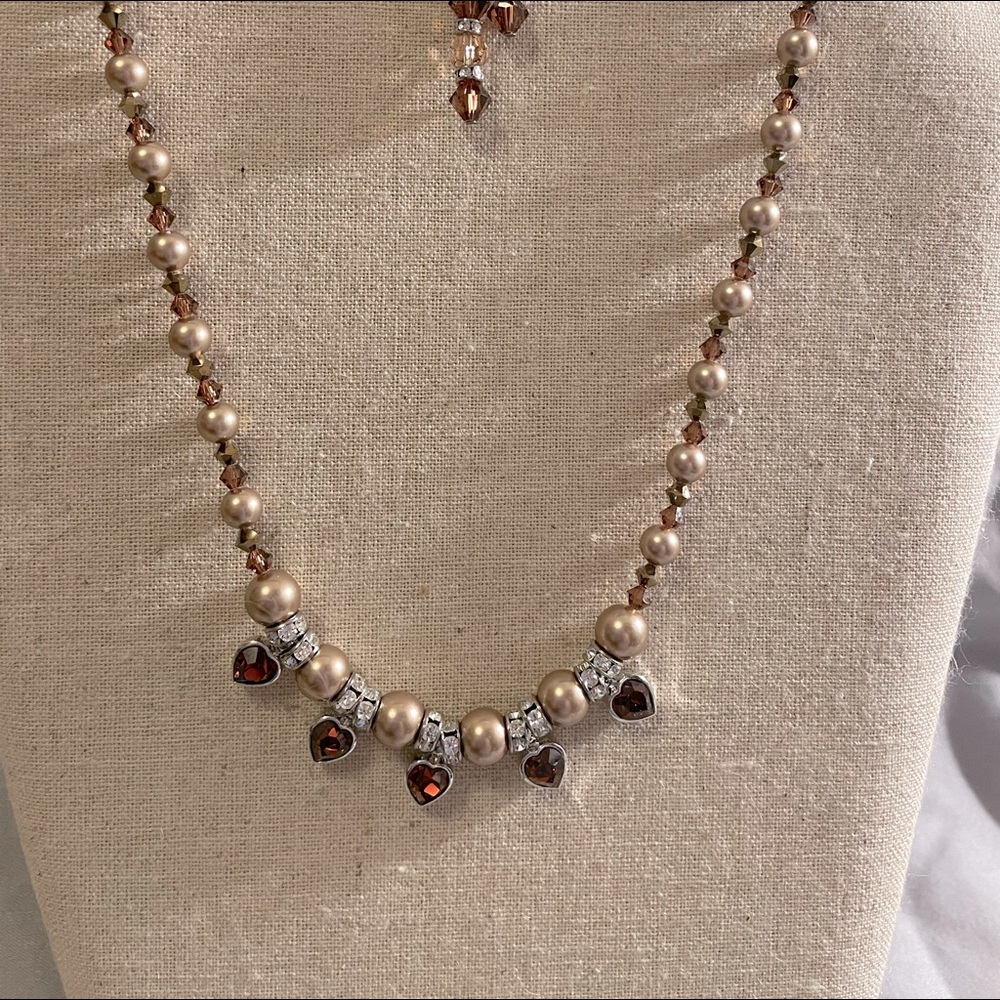 Anniversary necklace and earrings set.